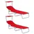 Buy Outsunny 2 Piece Folding Sun Lounger, Lounge Chairs Reclining Sleeping Bed with Adjustable Sun Shade Awning for Beach, Patio