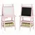 Buy 3 in 1 Kids Easel Double-Sided Magnetic Whiteboard and Chalkboard with Paper Roll, Storage Baskets - Pink