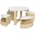 Buy AIYAPLAY Five-Piece Kids Table and Chairs Set with Storage, for Ages 3-8 Years, White