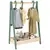 Buy Kids Clothes Rail with 3Hangers, Bottom Storage Shelf for Girls, Boys, Nursery, Bedroom, Green