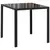 Buy Modern Square Dining Table for 2-4 People, with Glass Top & Metal Legs, Black