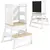 Buy 2-in-1 Toddler Tower with Chalkboard, Safety Rail for Kitchen, Counter, Bathroom, Sink, White