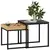 Buy Set of Two Boxy Nesting Tables - Black/Wood-Effect