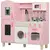 Buy Play Kitchen, Kids Kitchen Set with Lights and Sounds, Double Stoves, Ice Maker, Chalkboard for 3+ Years, Pink