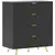 Buy Elegant Four-Drawer Bedside Table - Black