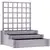 Buy 3 Tier Garden Planters with Trellis for Vine Climbing, Wooden Raised Beds, 95x95x110cm, Grey