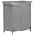 Buy Outsunny Wooden Garden Shed, Garden Tool Storage Shed with Hinged Roof and Shelf, Outdoor Storage Cabinet with Double Doors, Grey