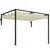 Buy Outsunny 2 x 3(m) Lean To Steel Pergola, with Moving Fabric Canopy - Khaki