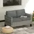 Buy Outsunny Two-Seater Rattan Outdoor Sofa - Light Grey