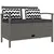 Buy 160L Storage Two-Seater Rattan Bench - Grey