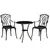 Buy Outsunny 3 Pieces Garden Dining Set for 2, Cast Aluminium Outdoor Dining Set with 2 Armchairs and Round Dining Table with Parasol Hole, Garden Furniture Bistro Set, Bronze Tone