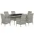 Buy Outsunny Seven-Piece Rattan Dining Set - Mixed-Grey
