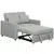 Buy Loveseat Sofa Bed, Convertible Bed Settee with 2 Pillows, Side Pockets, Light Grey