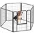 Buy Six-Panel Dog Playpen with Door, for Medium Dogs, Indoors, Outdoors, 80cm Tall, Black