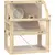 Buy Wooden Hamster Cage with Detachable 32cm Deep Bottom, Hut, Seesaw, Exercise Wheel, Ramp, 60 x 40 x 75cm, Natural