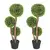 Buy Decorative Artificial Trees Boxwood Ball Topiary Trees Set of 2 in Pot, Fake Plants for Home Indoor Outdoor Decor