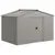 Buy Outsunny Garden Storage Shed, Metal Outdoor Storage Shed House with Foundation Kit, Ventilation, Doors, 9 x 6FT, Grey