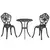 Buy Three-Piece Aluminium Floral Bistro Set - Black