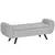 Buy Storage Ottoman with Armrest, Upholstered Linen Storage Bench, Window Seat with Rubberwood Legs, Footstool for Bedroom Living Room, Hallway, Dark Grey