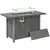 Buy 50,000 BTU Gas Fire Pit Table with Cover and Glass Screen - Dark Grey