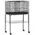 Buy Bird Cage with Divider, 4 Wooden Perches, Slide Out Tray, 4 Feeders, for Budgie, Lovebird, Canary, 76 x 46 x 116cm Black