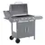 Buy Outsunny 4+1 Burner Gas BBQ Grill, Outdoor Barbecue Trolley with Wheels, Warming Rack, Side Shelves, Cabinet, Thermometer for Garden, Party, Camping, 125L x 51W x 100Hcm, Grey