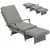 Buy Outsunny 80° Reclining Rattan Lounger - Grey