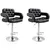 Buy Set of 2 PU Leather Upholstered Swivel Bar Stool, Height Adjustable Barstool with Back, Armrest, Footrest for Kitchen