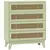 Buy Rattan Chest of Drawers, 4 Drawer Storage Unit with Tapered Legs, Bedroom Storage Organiser Dresser for Bedside, Entryway, Hallway, Living Room, Light Green