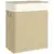 Buy 2 Section Laundry Basket with Lid, 100L Bamboo Laundry Hamper with Handles, Removable and Washable Liner, Cream White