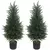 Buy Artificial Cypress Tree, 90 cm Fake Cypress Tree with Plastic Pots, UV-Resistant Faux Plants for Garden Front Porch Decoration, 2 Pack