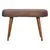 Buy Mocha Faux Fur Fabric Bench