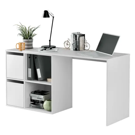 Buy Athena White Reversible Desk with Storage - 2933, 4 image