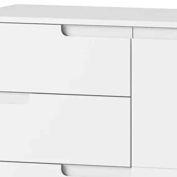 Buy Santino White High Gloss Chest of Drawers S4 - 2946, 3 image