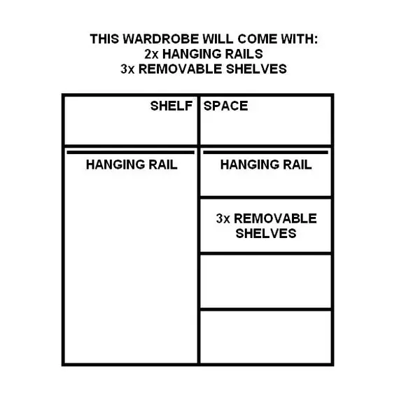 Buy Arti 3 - 2 Sliding Door Wardrobe 181cm, Colour: White Matt, 6 image