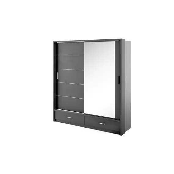 Buy Arti 5 - 2 Sliding Door Wardrobe 200cm, Colour: Grey Matt, 5 image