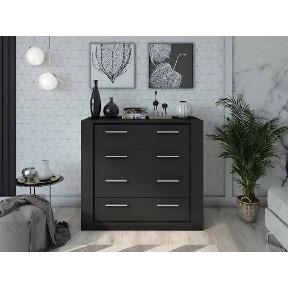 Buy Idea ID-10 Chest of Drawers, Colour: Black Matt, 5 image