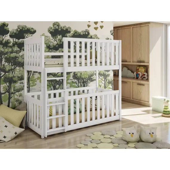 Buy Konrad Bed with Cot, Colour: White Matt, Mattresses: Foam/Bonnell Mattresses, 2 image