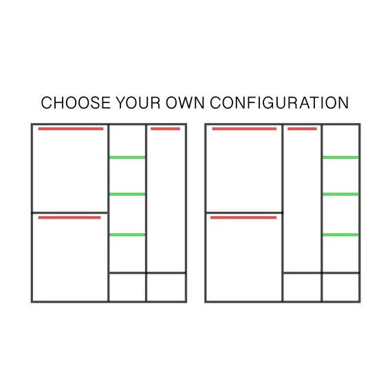 Buy Arti 17 - 2 Sliding Door Wardrobe 180cm, Colour: Oak, 7 image