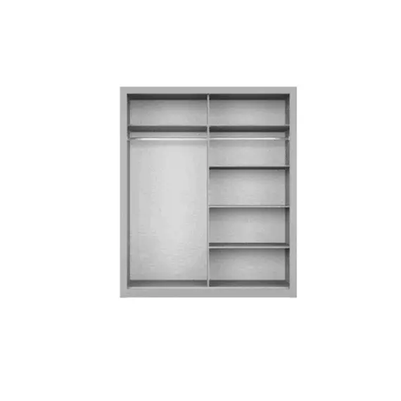Buy Arti 4 - 2 Sliding Door Wardrobe 150cm, Colour: Grey Matt, 6 image