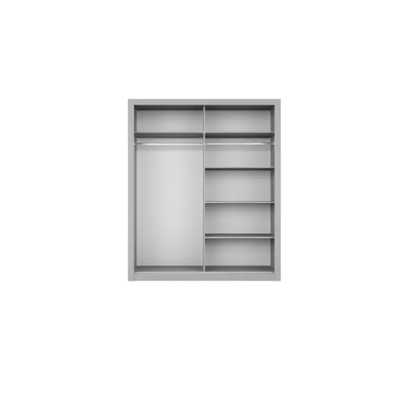 Buy Arti 6 - 2 Sliding Door Wardrobe 120cm, Colour: Grey Matt, 6 image