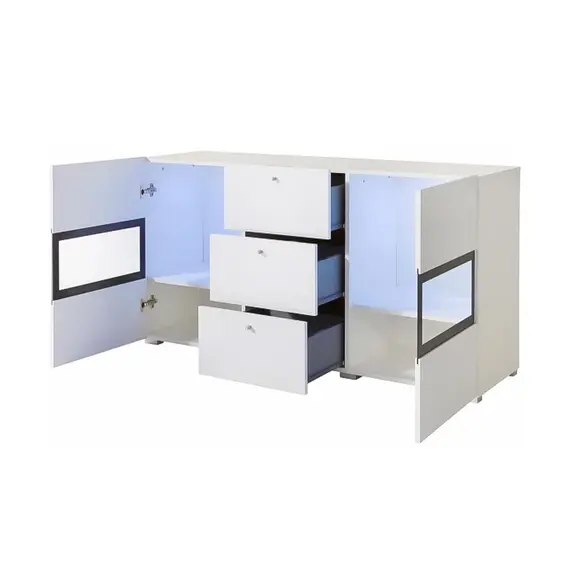 Buy Baros 26 - Sideboard Cabinet, Colour: White Gloss, 3 image