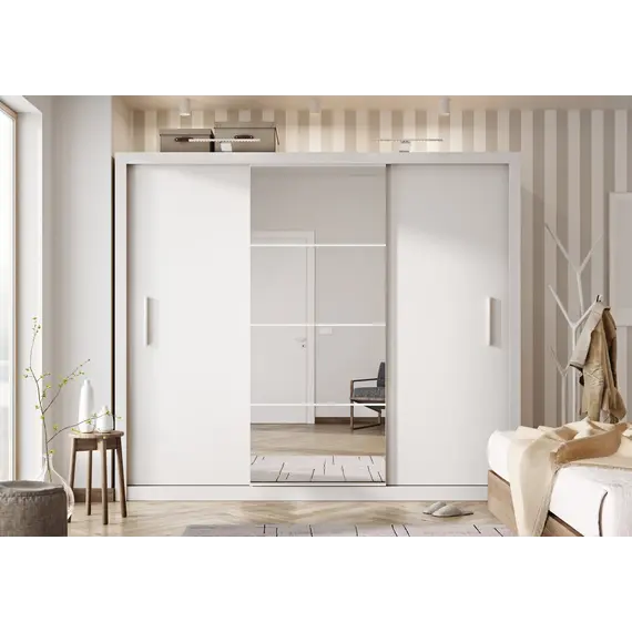 Buy Idea 01 - 3 Sliding Door Wardrobe 250cm, Colour: White Matt, 2 image