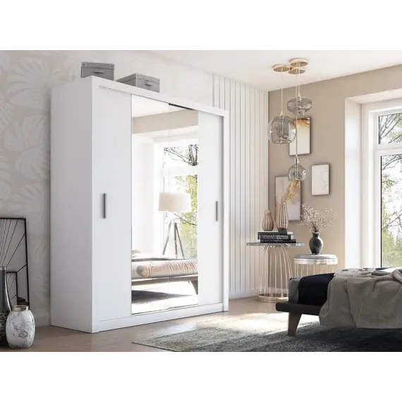 Buy Idea 03 - 2 Sliding Door Wardrobe 180cm, Colour: White Matt