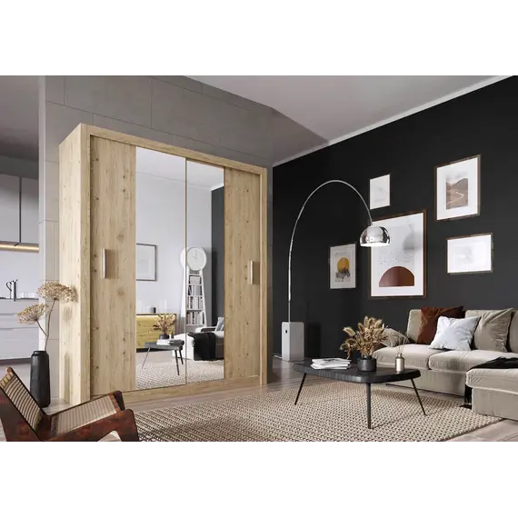Buy Idea 03 - 2 Sliding Door Wardrobe 180cm, Colour: Oak