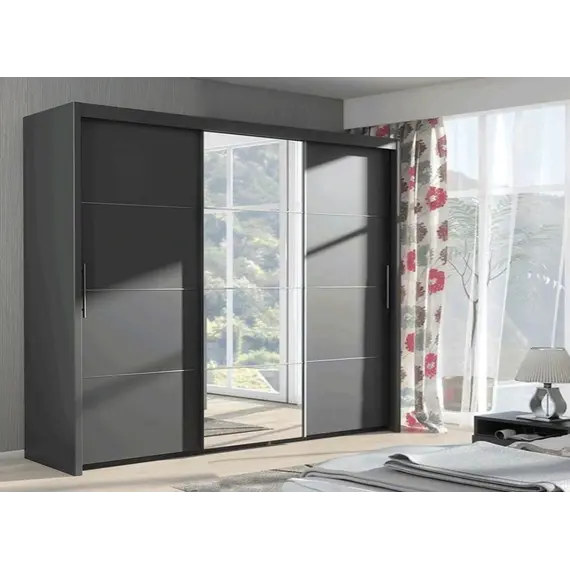 Buy Inova Sliding Door Wardrobe 250cm, Colour: Graphite