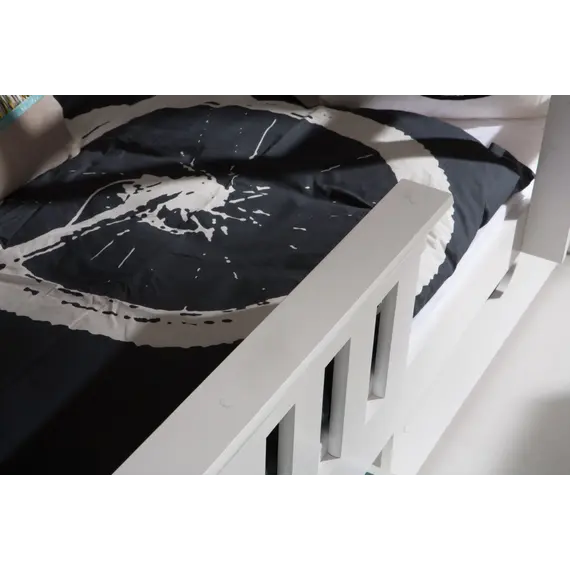 Buy Tezo Wooden Bunk Bed with Storage, Colour: White, Mattresses: Without Mattresses, 6 image