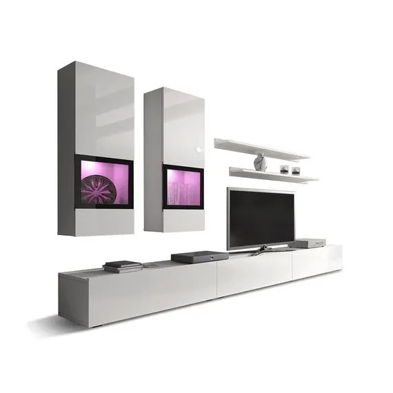Buy Baros 10 Entertainment Unit, Colour: White Gloss, 2 image