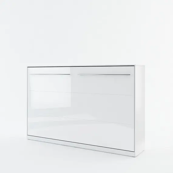 Buy CP-05 Horizontal Wall Bed Concept Pro 120cm with Over Bed Unit, Colour: White Gloss