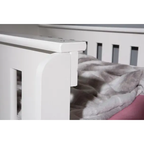 Buy Harry Wooden Bunk Bed with Storage, Colour: White Matt, Mattresses: Without Mattresses, 4 image